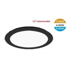 Downlight panel LED Redondo 170mm Negro 13W CCT